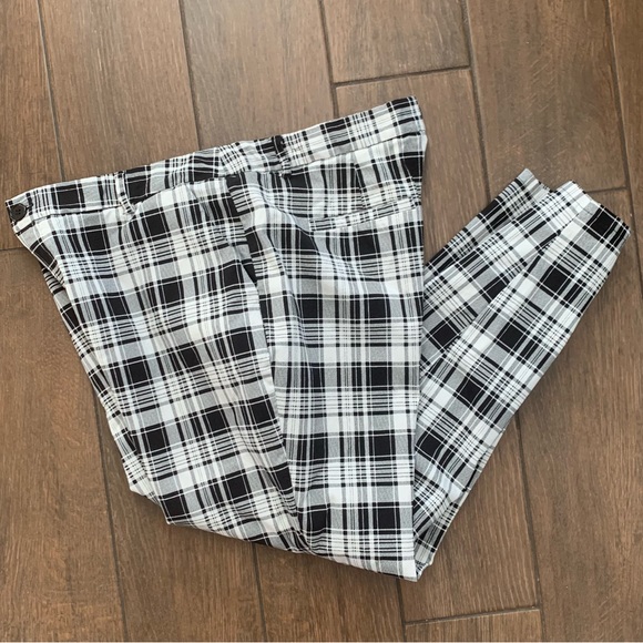 Black and White Plaid Check Pants size 2X - Picture 1 of 6